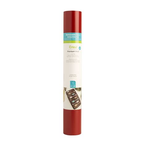 Cricut Premium Vinyl Removable 30.5 cm x 122 cm (Cardinal Red); Removes without residue for up to 2 years; Lies flat so you can cut with ease and accuracy; Easy to weed, effortless to apply